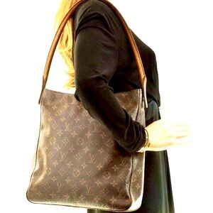 Authentic Louis Vuitton Looping GM Monogram Shoulder Bag Fr Jebwa Exterior Beaut